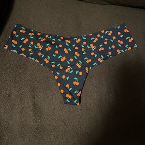 Victoria’s Secret pink seamless cherry print thong panty